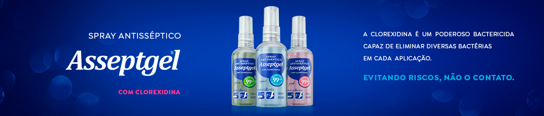 Banner Spray Asseptgel com Clorexidina